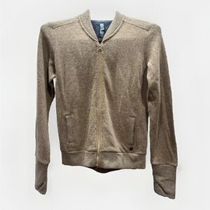 Mountain Hardwear Women's Brown‎ Wool Blend Zip Jacket Size Xs Gorpcore